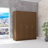 Zuari Nora Engineered Wood 4 Door Wardrobe