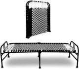 Zybil Portable Folding Bed Cot with Strong Steel Frame 6 x 3ft Metal Single Box Bed