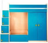 Yipi Flexi Bunk Bed With 3feet Sofa Cumbed With Storage & Wardrobe In Sky Blueby Yipi Engineered Wood Bunk Bed