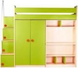 Yipi Flexi Bunk Bed With Upper Bed Wardrobe & Study Table In Green By Yipi Engineered Wood Bunk Bed