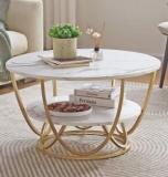 Yusha Handicrafts Yusha Handicrafts Round Coffee Table For Living Room Water Proof Table Engineered Wood Coffee Table