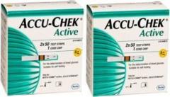 Accu Check Active Test Strip 100 Glucometer