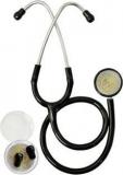 Acure Deluxe Black Tube Dual Head Multi Life Acoustic Stethoscope For Medical Students Acoustic Stethoscope