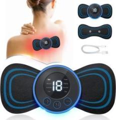 Alornika Portable Rechargeble Full Body Mini Massager for Pain Relief Butterfly Massager with 8 Modes and 19 Strength Levels Rechargeable Pain Relief EMS Massage Massager