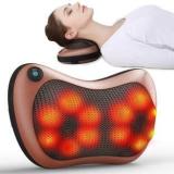 Bawaly Neck Back Shoulder Heat Pillow Deep Kneading Massager For Car Home Office Massager Car & Home Use Neck Kneading 2 In 1 Massage Pillow Pain Relief Massage Machine For Neck Back Shoulder Pillow Massager Swiss Relaxation Therapy Massager