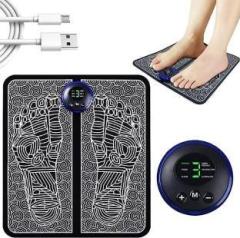 Bemall EMS Foot Massager Pad with Romote Control, Electric USB Rechargeable Foot Massage Mat with 8 Modes 19 Intensity Promote Blood Circulation Massager