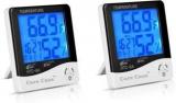 Care Case Table Desk Time Clock D Set Of 2 Temperature,Humidity Hygrometer Scale HTC 8A Thermometer