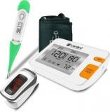 Carent Automatic Blood Pressure Machine BP71 With Pulse Oximeter Flexible Thermometer Bp Monitor