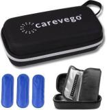 Carevego Insulin Cooling Box Hard Eva Case With 3 Cooler Ice Cold Pack