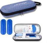 Carevego Insulin Cooling Box Travel Safe Cooler Ice Bag Hard Eva Case 2 Cooler Ice Packs Cold Pack