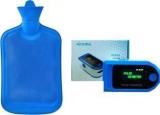 Cityhealth Rubber Hot Water Bag Pain Relief With Aiqura Finger Tip Pulse Oximeter