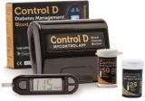 Control D Blood Glucose Monitoring System Machine Including 75 Test Strips Glucometer