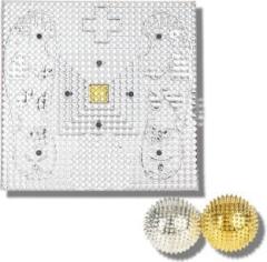 Divya Shri Accupressure Health Care Plate System Plastic Foot Magnetic Pyramid Power Stress Mat with Manual Massager Balls Massager