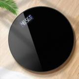 Dr Care USB Bathroom Black Round Personal Built In Battey Round Nightvision Rechargeable Weighing Scale