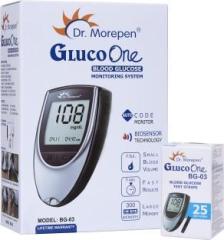 Dr. Morepen BG 03 Glucometer with 25 strips Glucometer