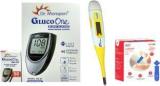 Dr. Morepen Glucometer BG 03 With 50 Strips With POCT 100 Round Lancets And Digital Thermometer Glucometer