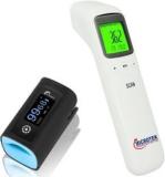 Dr. Morepen Pulse Oximeter PO 12A WITH Microtek Non Contact Thermometer Pulse Oximeter