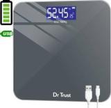 Dr. Trust Platinum Rechargeable Digital Personal Electronic Weight Machine For Human Body With Temperature Display Weighing Scale