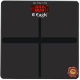 Eagle Weight Machine For Body Weight Capacity 180 Kg, 5mm Tempered Glass Black, EEP1000A Weighing Scale