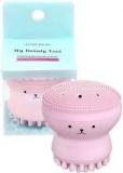 Elv FACE SCRBR PNK Exfoliating & Massaging Jellyfish Silicone Facial Scrubber Brush 100% Silicone Cleansing Brush With Body Sponge Scratcher For Face, Armpit, Legs, Neck And Bikini Line, Deep Pore Cleansing Brush For All Skin Types PINK Massager