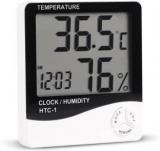 Fstyler HTCD Clock 01 Hygrometer Humidity Meter With Temperature And Clock Display Digital Thermometer