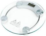 Gadget Tree Digital 8mm Thick Round Glass Weighing Scale With White Base Weighing Scale