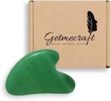 Getmecraft Green Jade Gua Sha Facial Tool, Natural Jade Stone Guasha Board For SPA Acupuncture Therapy Trigger Point Treatment, Gua Sha Scraping Massage Tool Massager