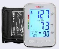 Healthgenie BPM04BL Digital Upper Arm Blood Pressure Monitor Fully Automatic | Irregular Heartbeat Detector | Batteries Included | 2 Year Warranty Bp Monitor