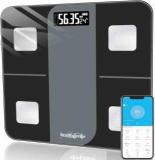 Healthgenie Smart Weight Machine With 18 Body Parameters Sync With Mobile App, Weighing Scale