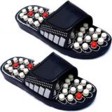 Healthllave Pack Of Two Acupressure Slippers Spring Acupressure Slipper & Magnetic Full Body Massage Foot Care Yoga Paduka Massager Size Number 6 Massager