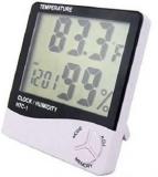 Htc I Htc 1 Digital Thermo/Hygrometer Humidity Tester With Clock Large 2 Line LCD Display Thermometer