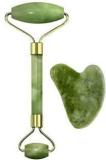 Krikav KRI FACE ROLLER 01 Krikav Facial Massager Jade Roller & Gua Sha Tool 100% Natural Himalayan Stone Massager