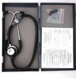 Lifeline BETA STH014 Aluminium Chest Piece With Silver Matt Finish Sensitive Diaphragm Stethoscope Black Acoustic Stethoscope