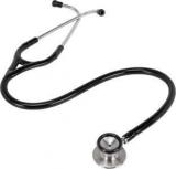 Lifeline LIFE TONE STH011 Aluminium Chest Piece with Sand Finish Sensitive Diaphragm Stethoscope Black Acoustic Stethoscope