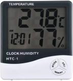 Mcp Healthcare HTC 1 Room Thermometer With Digital Clock Features Electronic Digital Outdoor & Indoor Thermometer