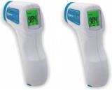 Microtek TG8818C2 Multi Function Non Contact Forehead Infrared Thermometer With IR Sensor And Color Changing Display Pack Of 2 Thermometer