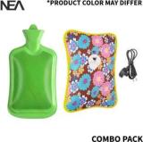 Nea Hot Water Bag With Rubber For Pain Relief Multicolor Electrical And Non Electrical 3 L Hot Water Bag