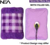 Nea Velvet Hotwater Bag For Pain Relief With Auto Cut Off And Charging Cable Electrical 1000 Ml Hot Water Bag