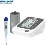 Niscomed Digital Blood Pressure Monitor Large LCD Display With Digital Thermometer PW 215 Oscillometric Method For Most Accurate Measurement Bp Monitor