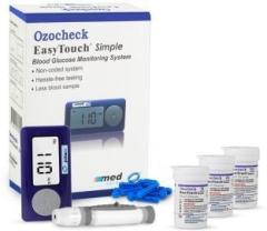 Ozocheck GLUCOMETER | Carrying case + 85 test Strips + lancing device + Lancet | Instant Results Glucometer