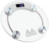 Rorian Personal Health Human Body Weight Machine R2003A Transparent Round Glass Weighing Scale