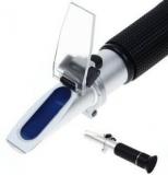 Rs Brix Refractometer 28 62ATC Brix Refractometer For Beer Wine CNC Fruit, Black Thermometer