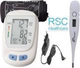 Rsc Healthcare BP 900 With Dr. Morepen Digital Thermometer 09 Fully Automatic BP Monitor With AC/DC Adaptor And Charger & Thermometer Dr. Morepen Bp Monitor