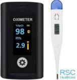 Rsc Healthcare Pulse Oximeter PO 12A WITH DUAL OLED DISPLAY WITH PI FINlGERTIP With Free Digita Thermometer Dr.Morepen Pulse Oximeter Pulse Oximeter