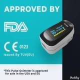 Shield Plus Premium Pulse Oximeter Digital Fingertip VPO6 Blood Oxygen SpO2 & Pulse Monitor With Alarm Function OLED Four Directional Display Pulse Oximeter