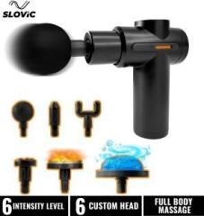 Slovic Massage Gun Deep Tissue with Hot & Cold Heads | Full Body Massager Gun | 6 Custom Heads Massager