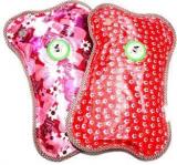 Stealodeal 2pc Pink With Red Healthcare Electric Warm Heating Pad