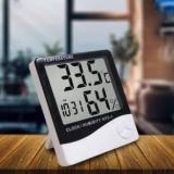 Swadesi By Mcp Digital Room Thermometer Hygrometer Indoor Weather Station For Home, Bedroom LCD Outdoor/Indoor Room Thermometer Hygrometer with Clock Time Humidity Monitor Thermometer