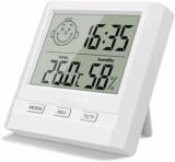 Syga RoomThermometer Digital Indoor Hygrometer Thermometer With Time Display, Thermometer