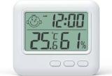 Thermomate Accurate Temperature Indicator Wall Mounting LCD Digital Clock For IndoorOutdoor Outdoor/Indoor Room Thermometer Hygrometer With Clock Time Humidity Monitor Thermometer